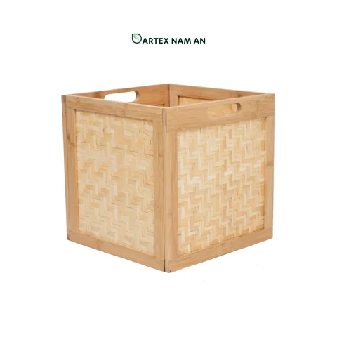 Rattan Export Wholesale Storage Basket Knock-Down made from Bamboo for HORECA, Office, and Retail - REX-GSF-260055