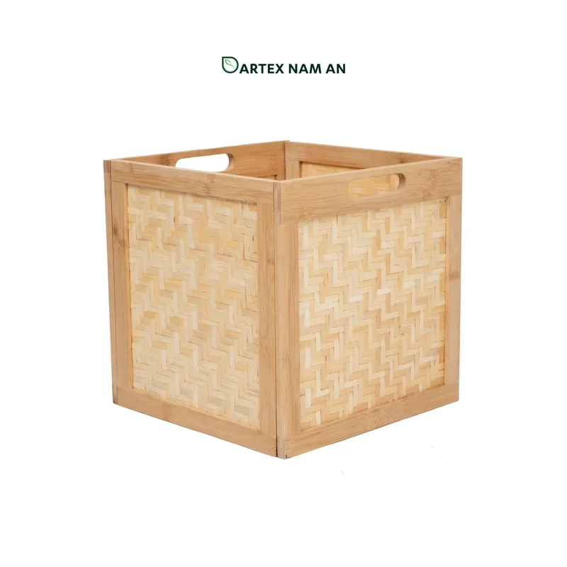 Rattan Export Wholesale Storage Basket Knock-Down made from Bamboo for HORECA, Office, and Retail - REX-GSF-260055