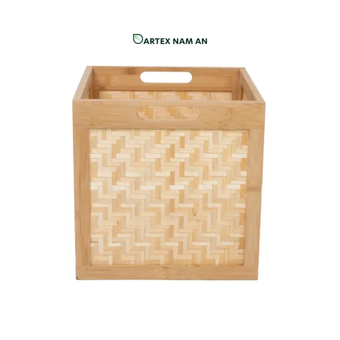 Rattan Export Wholesale Storage Basket Knock-Down made from Bamboo for HORECA, Office, and Retail - REX-GSF-260055