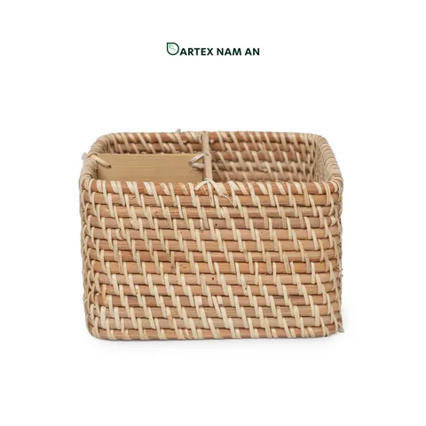 Rattan Export 3-Compartment Square Wholesale Rattan Basket for HORECA, Office Hospitality, and Retail - REX-GSF-260057