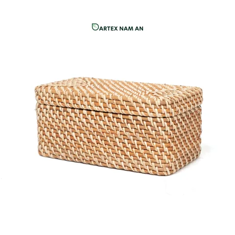Rattan Export Wholesale Rattan Basket with lid for HORECA, Office Hospitality, and Retail - REX-GSF-260059