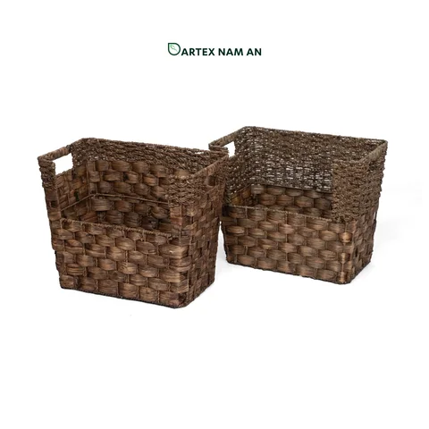Rattan Export Stackable Seagrass and Water Hyacinth Wholesale Storage Basket for HORECA, Office, and Home Retail - REX-GSF-260060