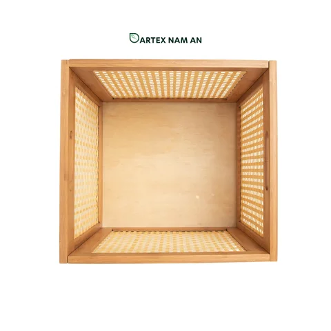 Rattan Export Knock-Down Natural Bamboo Wholesale Storage Basket for HORECA, Corporate Office, and Retail Distribution - REX-GSF-260067