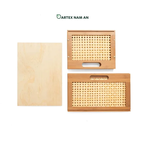 Rattan Export Natural Bamboo Wholesale Storage Basket, Cube Basket Collapsible for HORECA, Office, and Retail - REX-GSF-260068