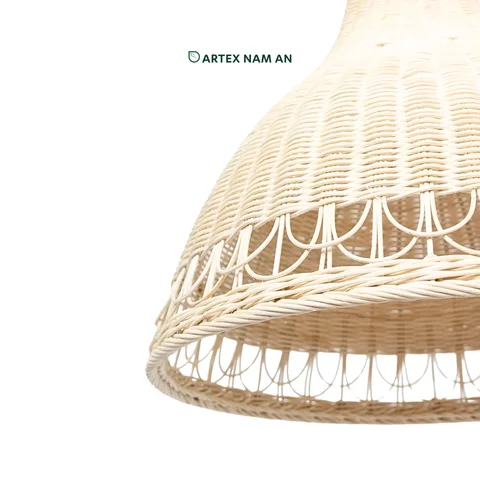 Rattan Export Rattan Pendant Lampshade Wholesale in White For Decoration - REX-LI-241002-003-RT