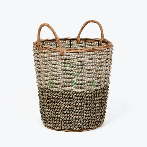 Rattan Export Seagrass Basket Bin With Handles - REX-SG0100011001
