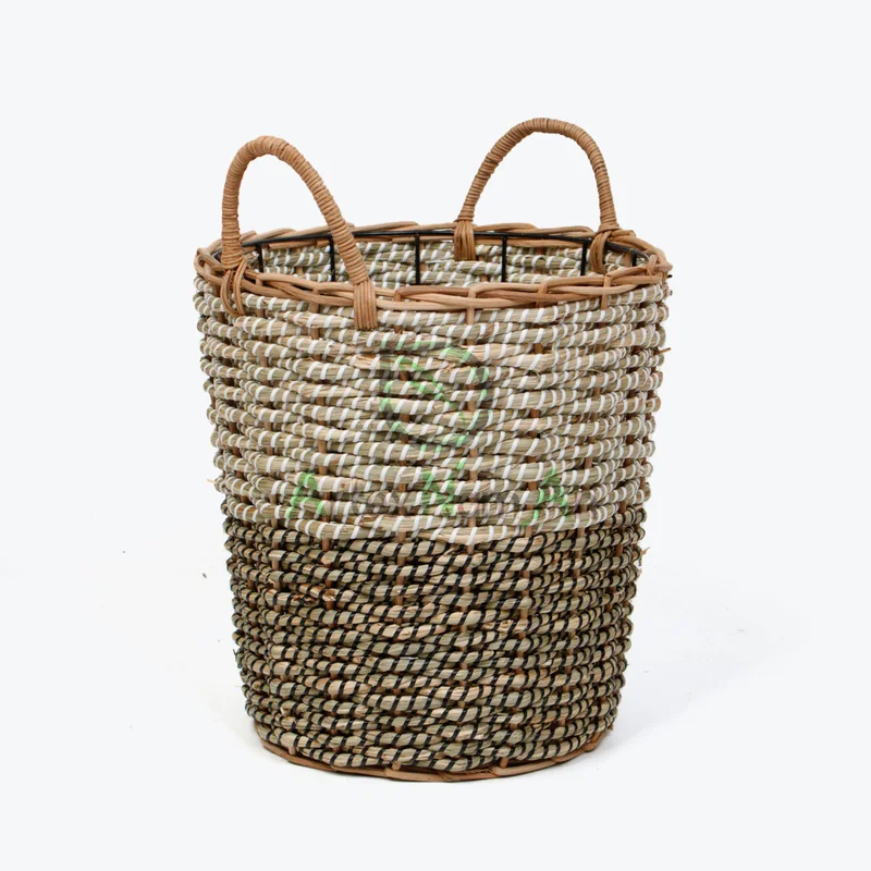 Rattan Export Seagrass Basket Bin With Handles - REX-SG0100011001