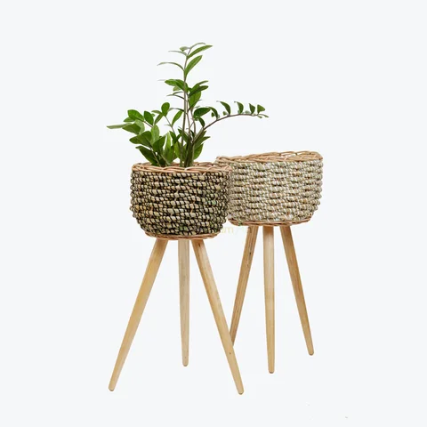 Rattan Export Seagrass Planter With Removable Stand - REX-SG0100011601
