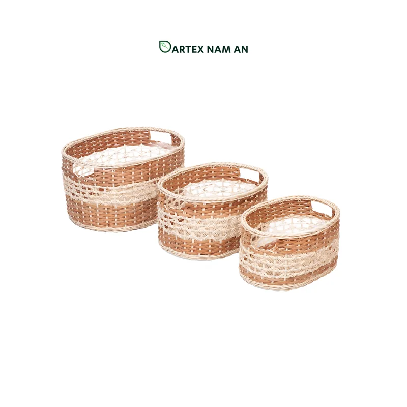 Rattan Export Wholesale Storage Basket Made from Rattan for Home, Office, Kitchen and Bathroom Organization - REX-TF26-0010