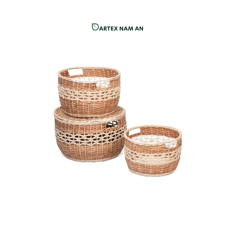 Rattan Export Wholesale Storage Basket made from Rattan for Home, Kitchen, Bathroom and HORECA Organization - REX-TF26-0011