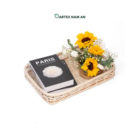 Rattan Export Wholesale Tray Made from Rattan for Home, Office Organizer - REX-TF26-0012