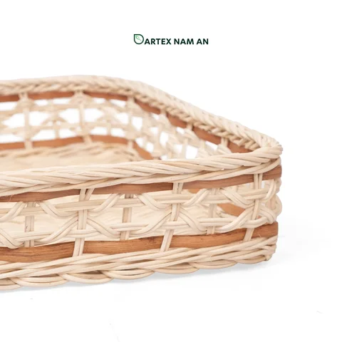 Rattan Export Wholesale Tray Made from Rattan for Home, Office Organizer - REX-TF26-0012