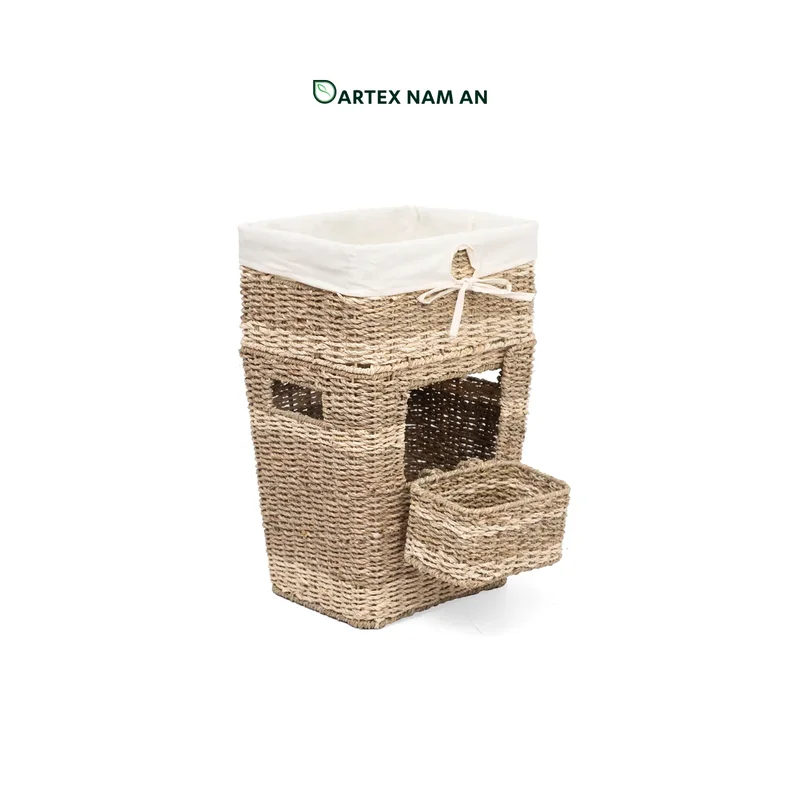 Rattan Export Wholesale Storage Basket Stacked Set made from Seagrass and Palm Leaf - REX-TF26-0020