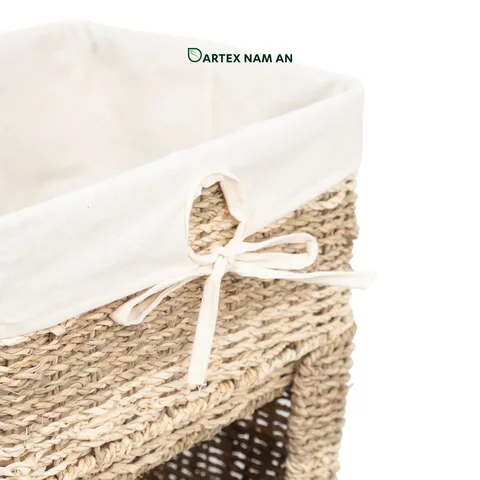Rattan Export Wholesale Storage Basket Stacked Set made from Seagrass and Palm Leaf - REX-TF26-0020