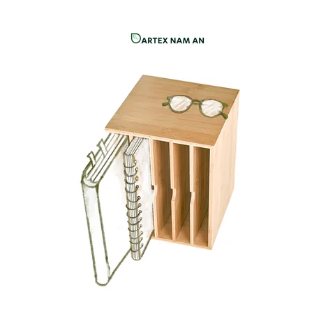 Rattan Export Wholesale Storage Box made from Bamboo, Workstation Organizer for Desk, Magazines and Documents in Office - REX-TF26-00202