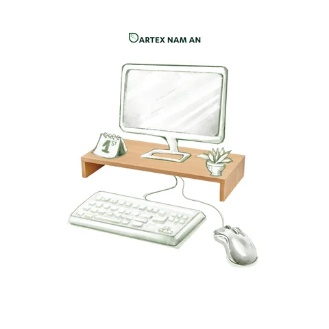 Rattan Export Wholesale Shelf made from Bamboo FSC Certified for Monitor Stand, Desk Organizer and Corporate Office Supply - REX-TF26-00205