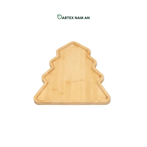 Rattan Export Wholesale Bamboo Serving Tray Set of 2 Christmas Edition for Home, Office and HORECA Dining - REX-TF26-00210