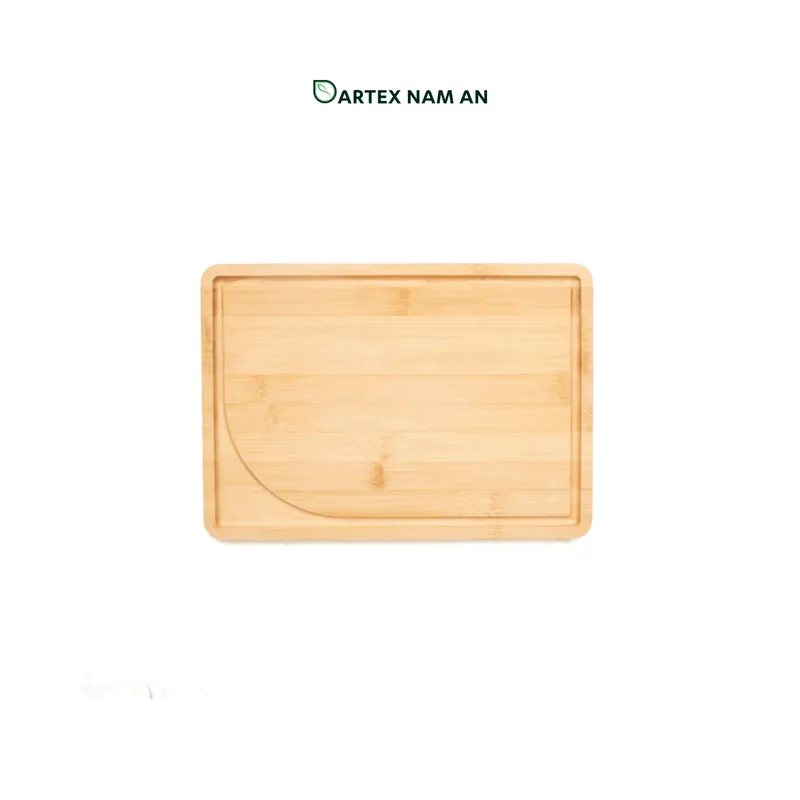 Rattan Export Wholesale Bamboo Serving Tray Set of 2 with Juice Groove for Charcuterie, Kitchen and HORECA Dining - REX-TF26-00213