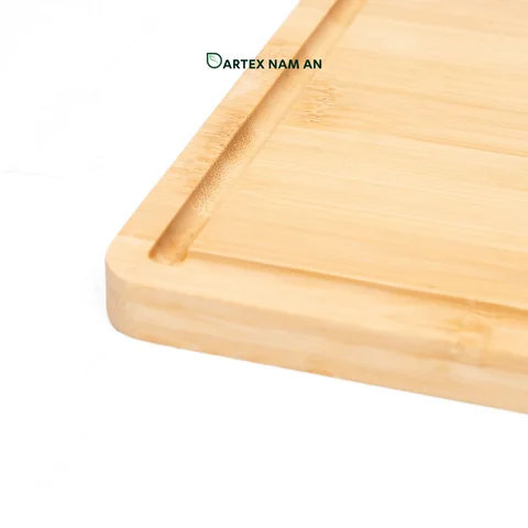 Rattan Export Wholesale Bamboo Serving Tray Set of 2 with Juice Groove for Charcuterie, Kitchen and HORECA Dining - REX-TF26-00213