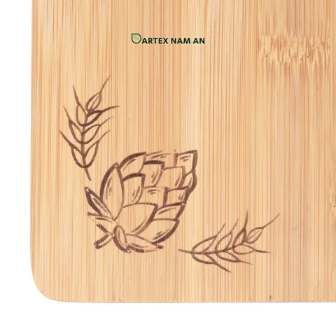 Rattan Export Wholesale Bamboo Serving Tray with Laser Engraving for Festive Dining, Gifting and HORECA Service - REX-TF26-00222