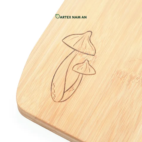 Rattan Export Wholesale Bamboo Serving Tray FSC Certified with Decorative Laser Engraving for Festive Events, Dining and HORECA Service - REX-TF26-00226