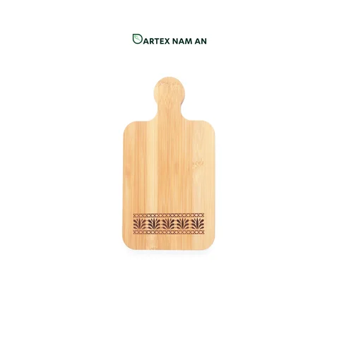 Rattan Export Wholesale Bamboo Serving Tray with Laser Engraving Mediterranean Theme for Home, Office and HORECA Dining - REX-TF26 - 00230