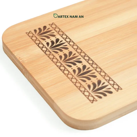 Rattan Export Wholesale Bamboo Serving Tray with Laser Engraving Mediterranean Theme for Home, Office and HORECA Dining - REX-TF26 - 00230