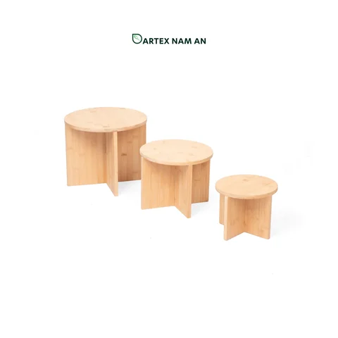 Rattan Export Wholesale Plant Stand Made From Bamboo Set of 3 for Indoor Garden, Home, Office and HORECA Display - REX-TF26-00233