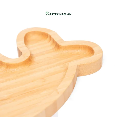 Rattan Export Wholesale Bamboo Serving Tray Whale Shaped for Charcuterie, Kitchen and Dining in Home, Office and HORECA - REX-TF26-00234