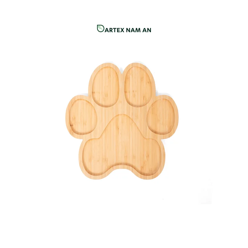 Rattan Export Wholesale Serving Boards made from Bamboo, Paw Shaped for Charcuterie, Kitchen and HORECA Dining - REX-TF26-00235
