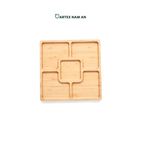 Rattan Export Wholesale Bamboo Serving Tray, Minimalist Design for Charcuterie, Kitchen and HORECA Dining - REX-TF26-00238