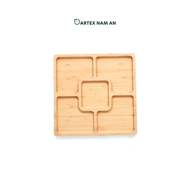 Rattan Export Wholesale Bamboo Serving Tray, Minimalist Design for Charcuterie, Kitchen and HORECA Dining - REX-TF26-00238