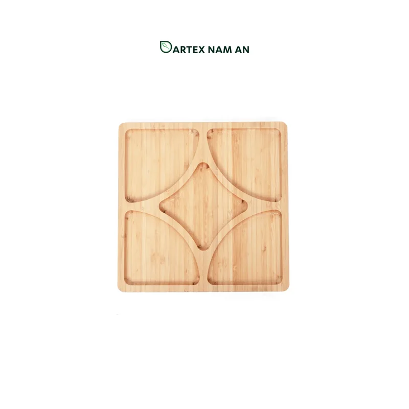 Rattan Export Wholesale Bamboo Serving Tray for Charcuterie, Kitchen and Hospitality Dining - REX-TF26-00239