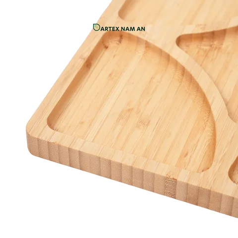 Rattan Export Wholesale Bamboo Serving Tray for Charcuterie, Kitchen and Hospitality Dining - REX-TF26-00239