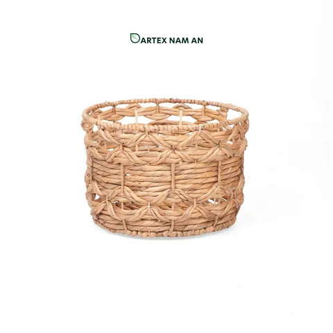Rattan Export Wholesale Storage Basket made from Water Hyacinth for Home, Office, HORECA and Retail Organization - REX-TF26-0025
