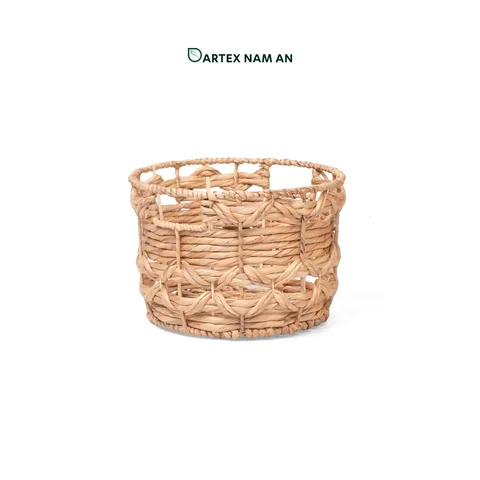 Rattan Export Wholesale Storage Basket made from Water Hyacinth for Home, Office, HORECA and Retail Organization - REX-TF26-0025