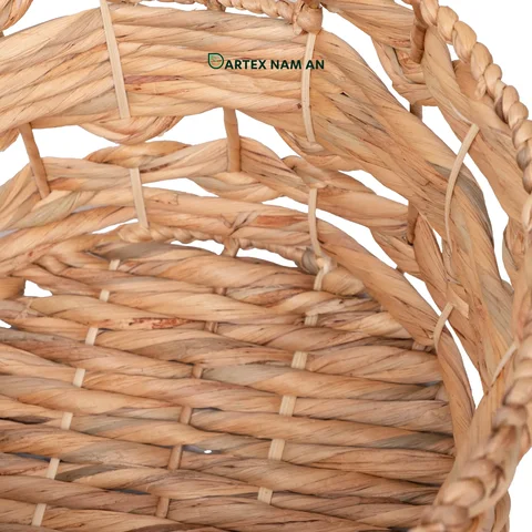 Rattan Export Wholesale Storage Basket made from Water Hyacinth for Home, Office, HORECA and Retail Organization - REX-TF26-0025