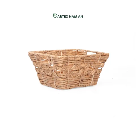 Rattan Export Wholesale Storage Basket made from Water Hyacinth for Home, Office, HORECA and Retail Organization - REX-TF26-0026