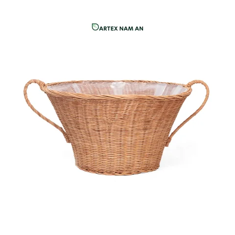 Rattan Export Wholesale Planter made from Rattan in set of 2 for Indoor Garden, Home, Office and HORECA Décor - REX-TF26-0030