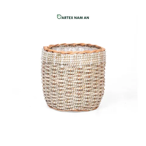 Rattan Export Wholesale Planter made from Seagrass and Rattan in set of 2 for Indoor Garden, Home, Office and HORECA Décor - REX-TF26-0031