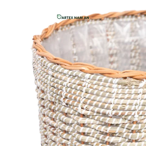 Rattan Export Wholesale Planter made from Seagrass and Rattan in set of 2 for Indoor Garden, Home, Office and HORECA Décor - REX-TF26-0031