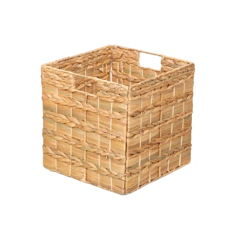 Rattan Export Foldable Wholesale Storage Basket made from Water Hyacinth for Home, HORECA and Office Storage - REX-WH0100048401LG