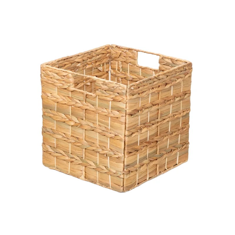 Rattan Export Foldable Wholesale Storage Basket made from Water Hyacinth for Home, HORECA and Office Storage - REX-WH0100048401LG