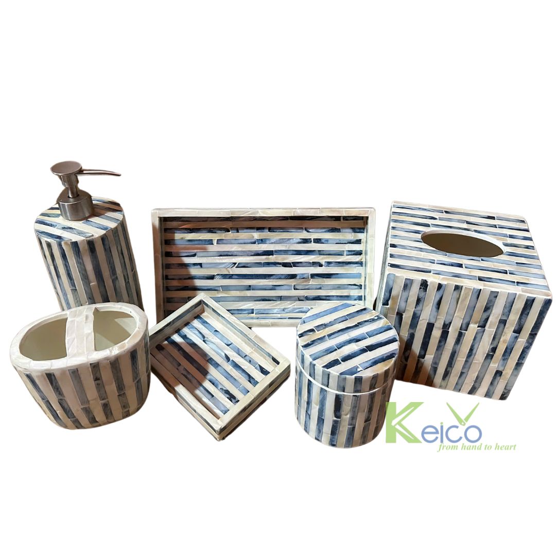 Rattan Export Vietnam mother of pearl bathroom accessories wholesale sample 2025 - REX-8423070452-1