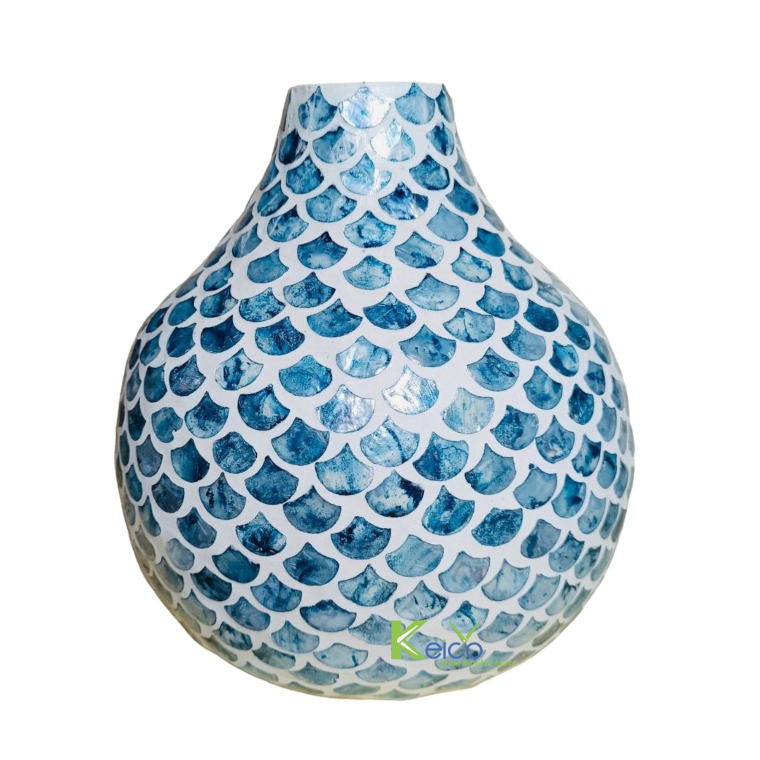 Rattan Export Vaso in madreperla e bambù, portafiori e piante per decorazione casa - REX-8423091415-2-1