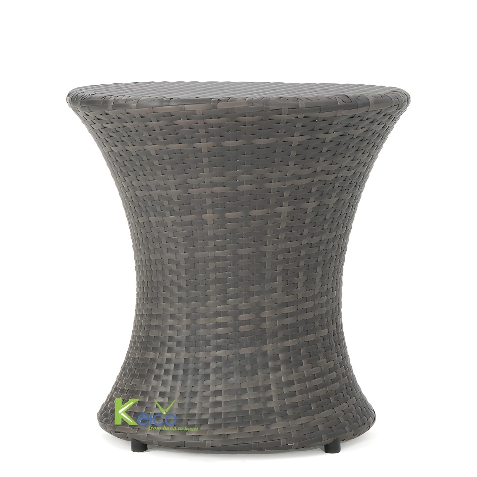 Rattan Export Bộ sưu tập ngoài trời mới – Bàn phụ sân hiên bằng mây nhựa màu xám - REX-8424030202-2-1-1-1