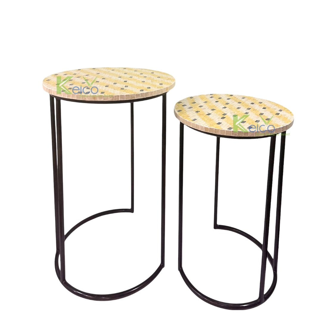 Rattan Export Bàn phụ khảm xà cừ, sản phẩm thủ công - REX-BKHTR2422127-1
