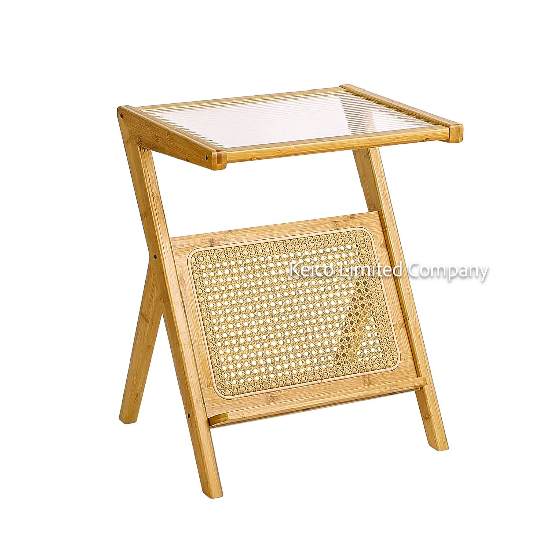 Rattan Export Bàn phụ mây & gỗ, tủ đầu giường thủ công phong cách boho sản xuất tại Việt Nam - REX-BGM2422126