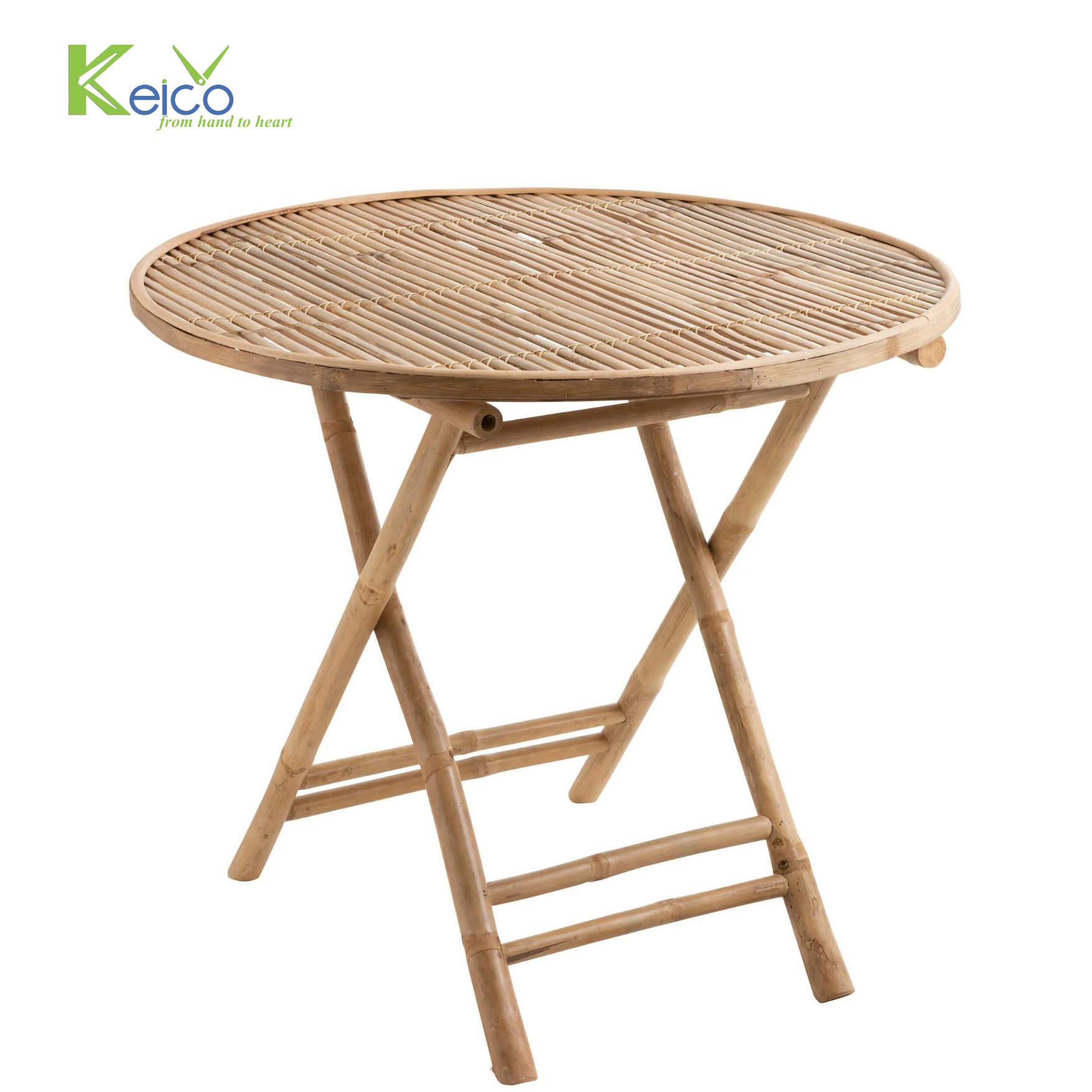 Rattan Export Bàn phụ tre tròn gấp gọn - REX-2309061988