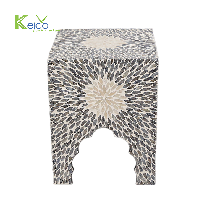 Rattan Export Vietnam mother of pearl side table handmade wholesale - REX-8423070253